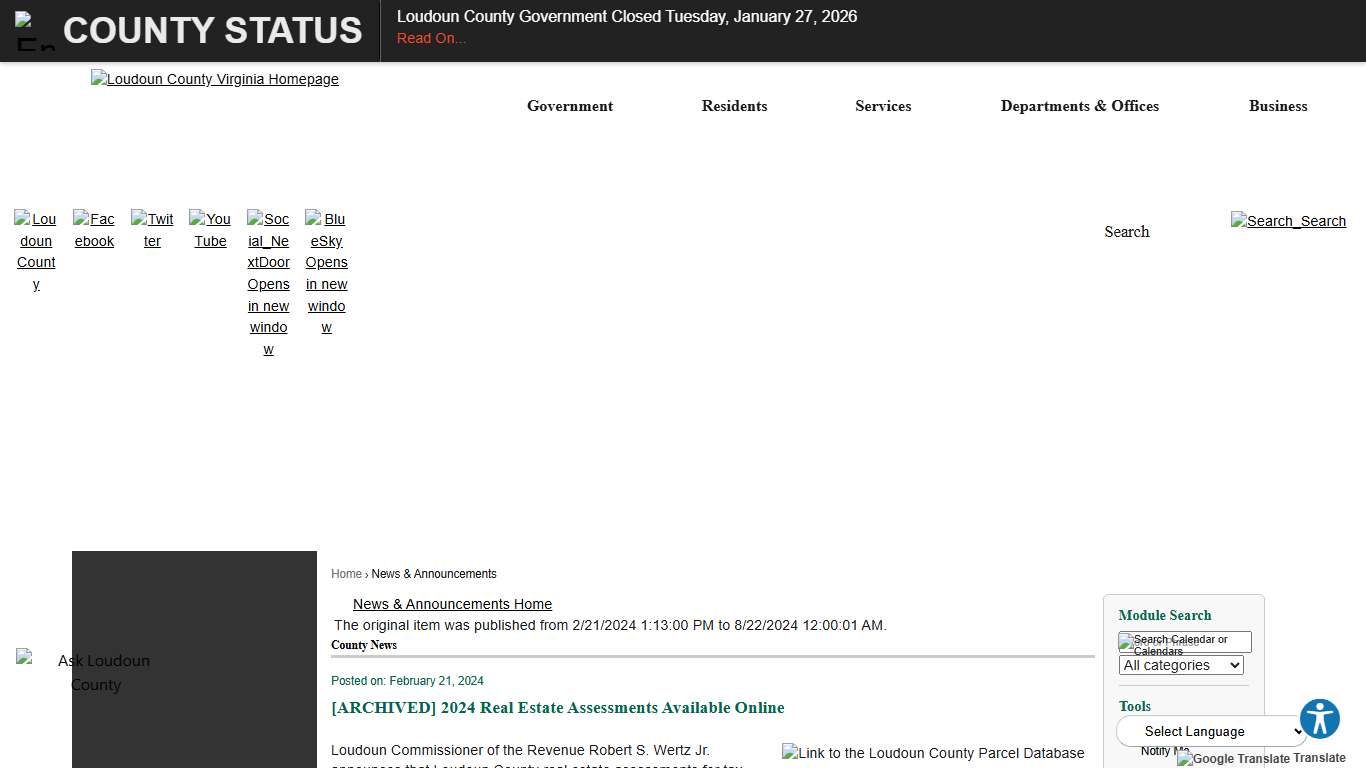 News & Announcements • Loudoun County, VA • CivicEngage