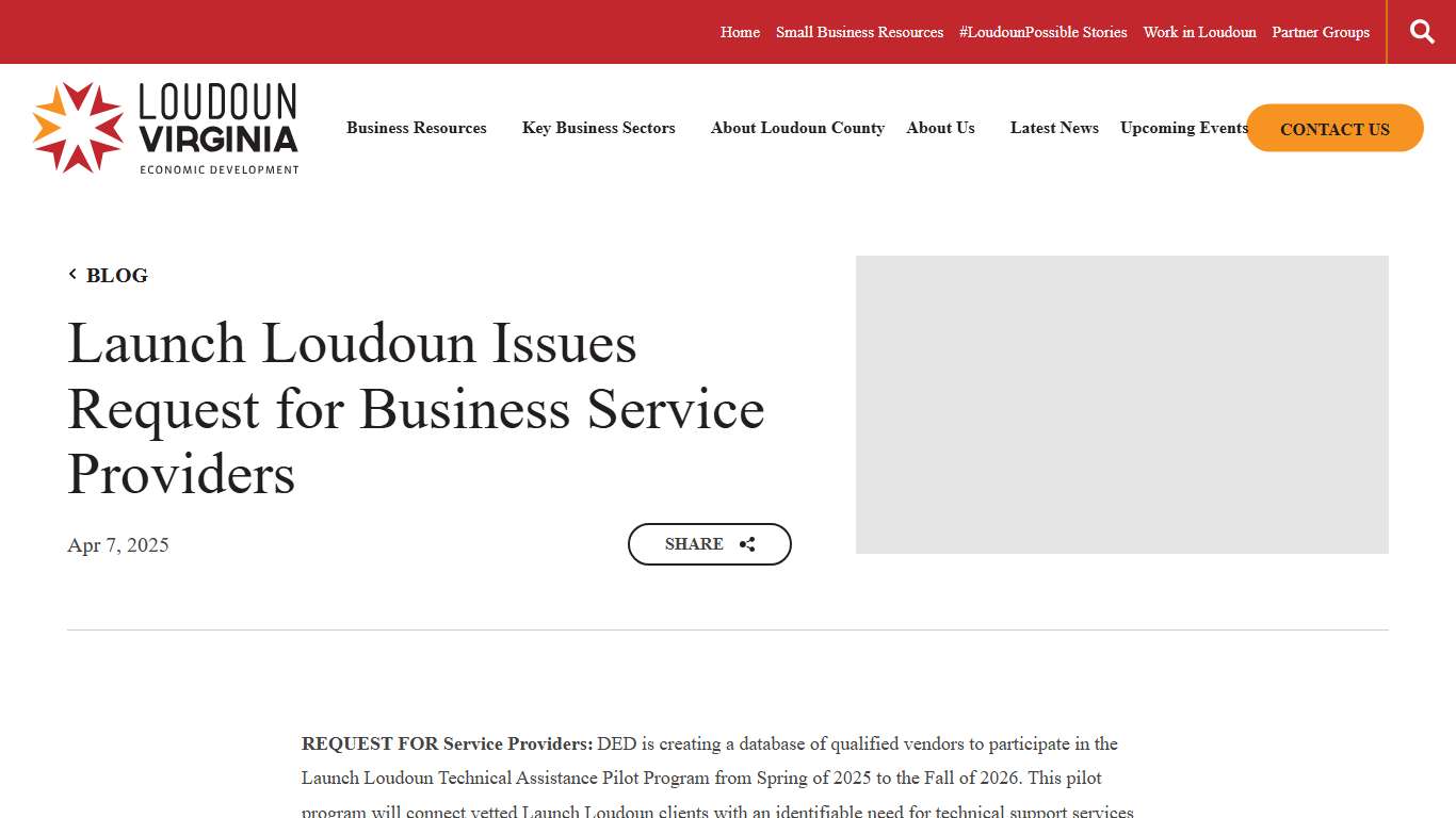 Launch Loudoun Issues Request for Business Service Providers Loudoun County Economic Development